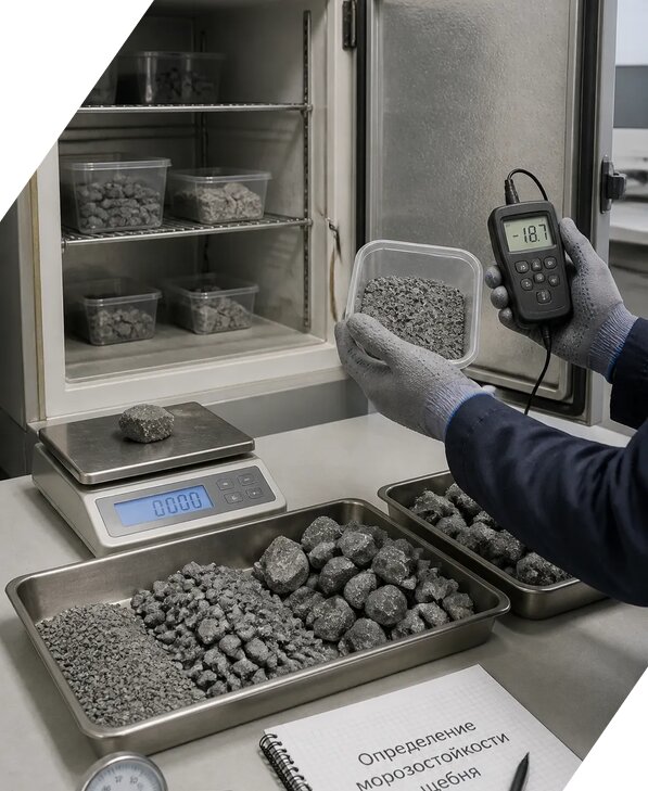 Определение морозостойкости щебня в Элисте от 3625 р. | ЭкспертизаРоссия