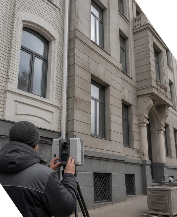 Лазерное сканирование фасадов зданий для обследования в Элисте
