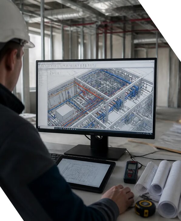 Создание BIM модели инженерных сетей для объектов в Элисте